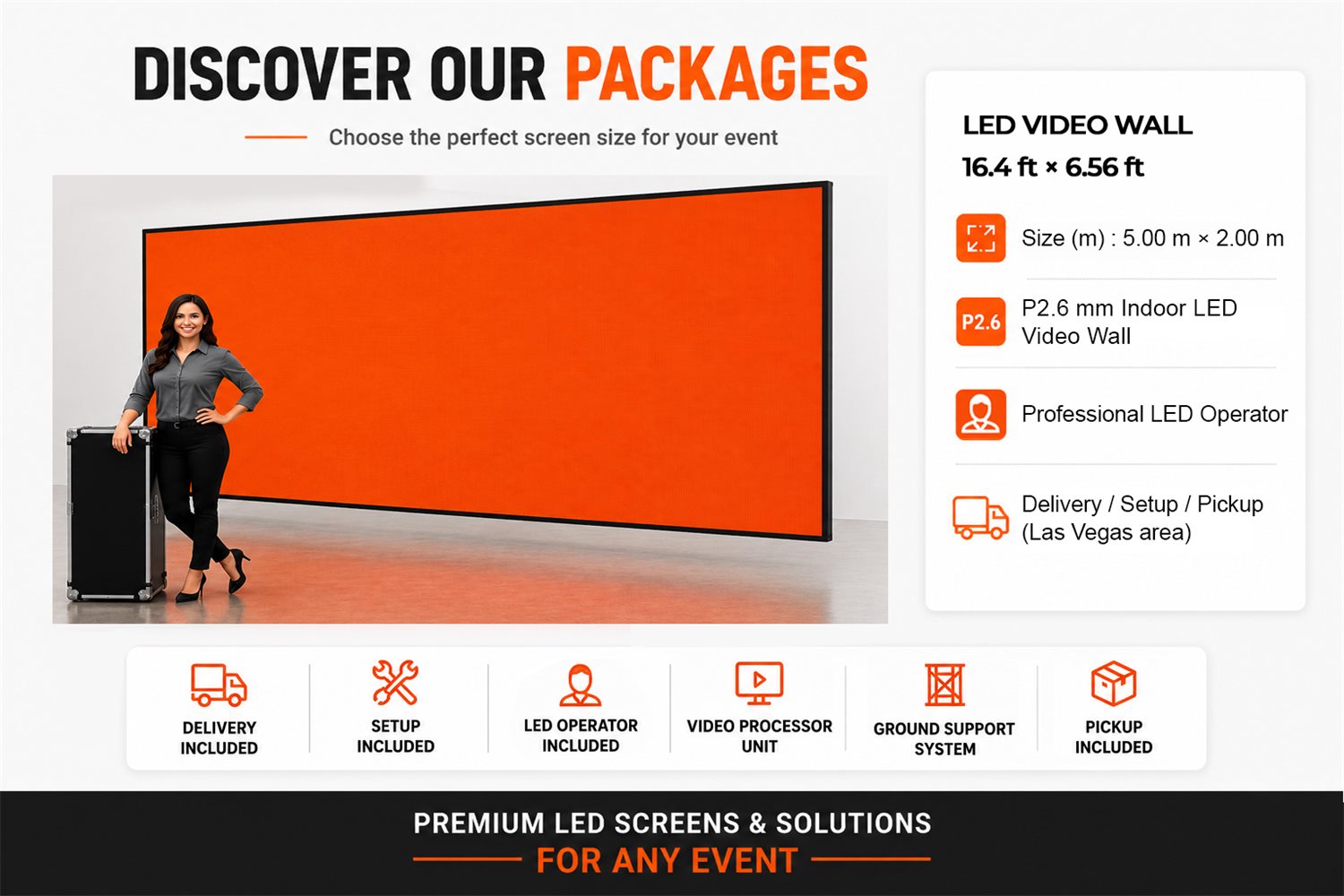 LED Video Wall — 5.00 × 2.00 m